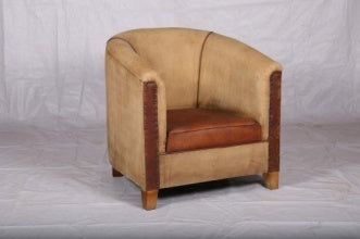Leather Canvas Sofa