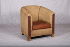 Leather Canvas Sofa