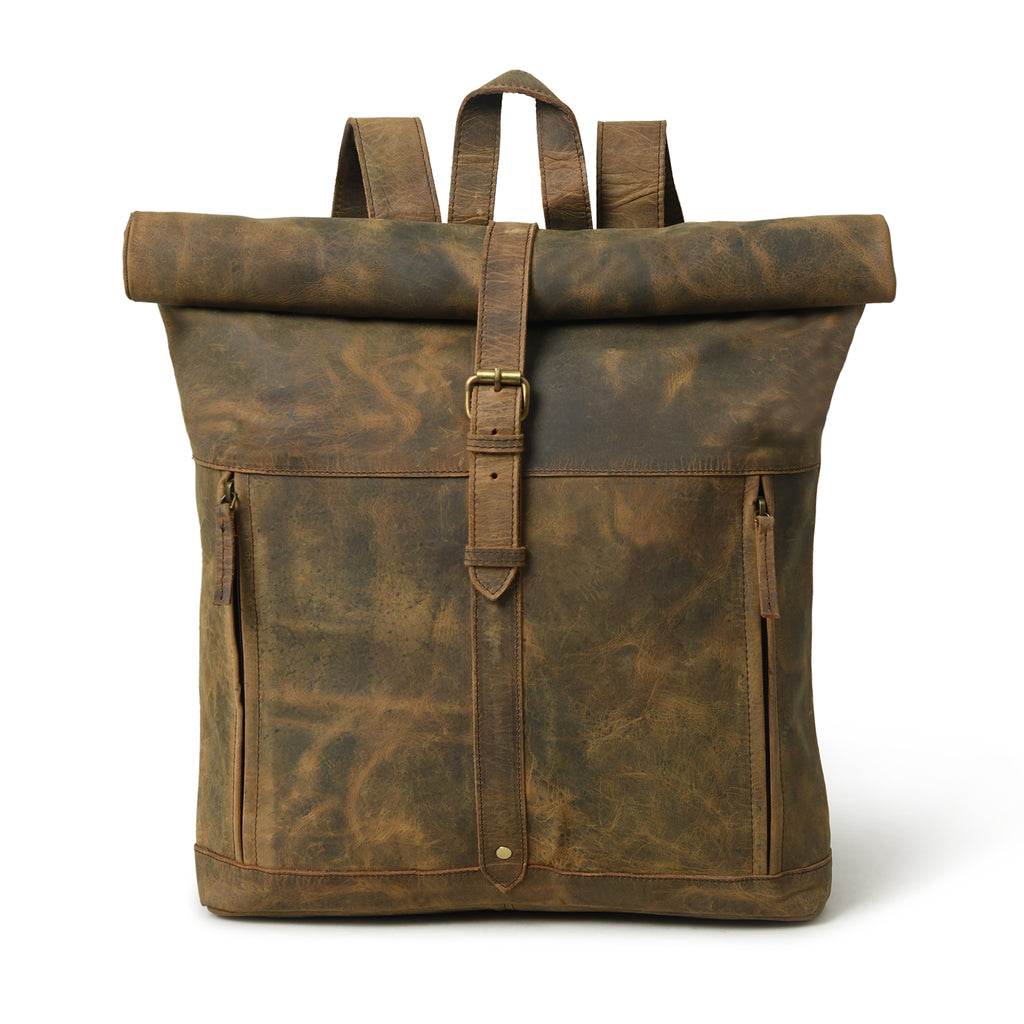 CraftShades Vintage buffalo leather backpack for men's &amp; womens
