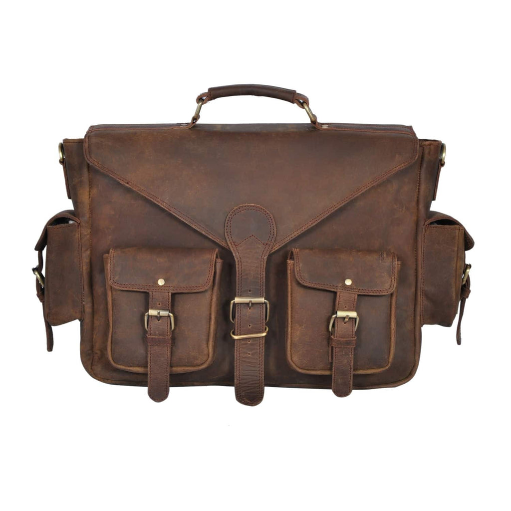 Craftshades – 11*15 Inch Handcrafted buffalo Leather Messenger Bag | 100% Genuine Leather