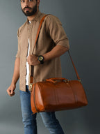 Craftshades Vintage Leather men’s Travel Duffle luggage Bag Brown