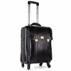 Leather Laguage Trolly Bag (Black)