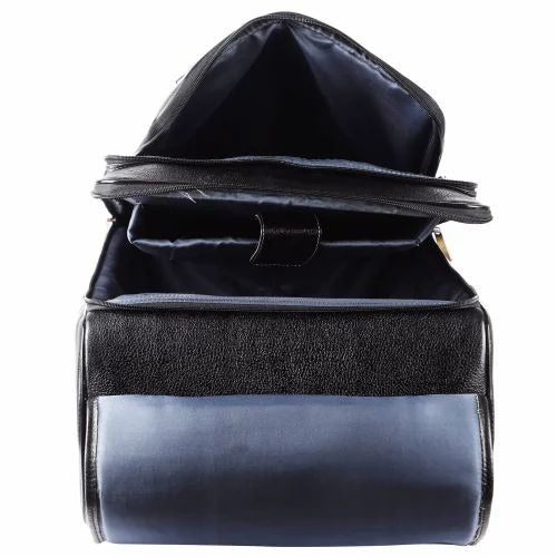 Leather Laguage Trolly Bag (Black)
