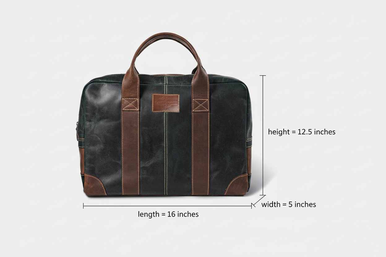 Buffalo leather Briefcase- Green bag