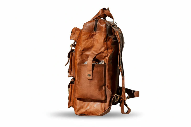 Seven Pocket Goat Leather Backpack | Unisex