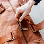 CraftShades - 20 Inch brown duffle leather bag