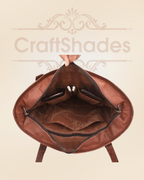 Craftshades – 13 inch Handcrafted Leather Women’s with pocket Tote Bag | 100% Genuine Leather