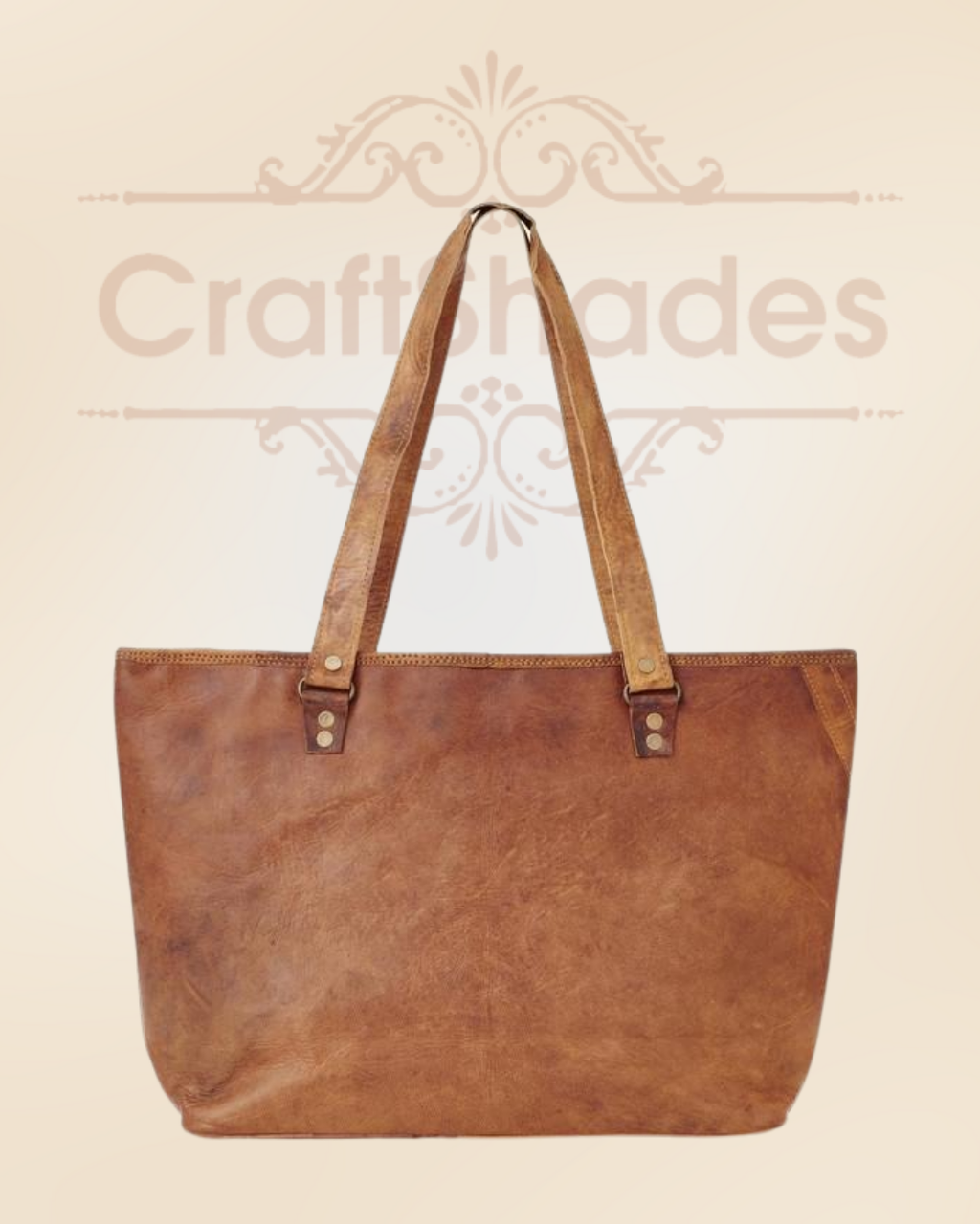 Craftshades – 13 Inch Handcrafted Leather Women’s Tote Bag | 100% Genuine Leather