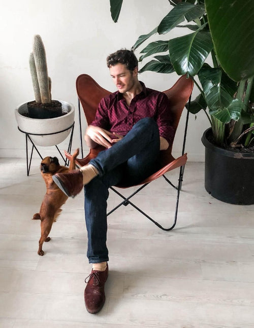 Butterfly Chair Goat leather