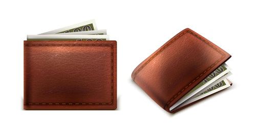 Classic Bi-Fold Leather Coin Case