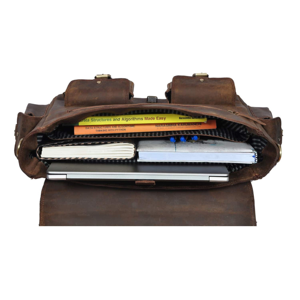 Craftshades – 11*15 Inch Handcrafted buffalo Leather Messenger Bag | 100% Genuine Leather