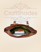 Craftshades – 13 Inch Handcrafted Leather Women’s Tote Bag | 100% Genuine Leather