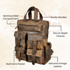 Craftshades – Vintage Buffalo Leather Backpack | 100% Genuine Leather