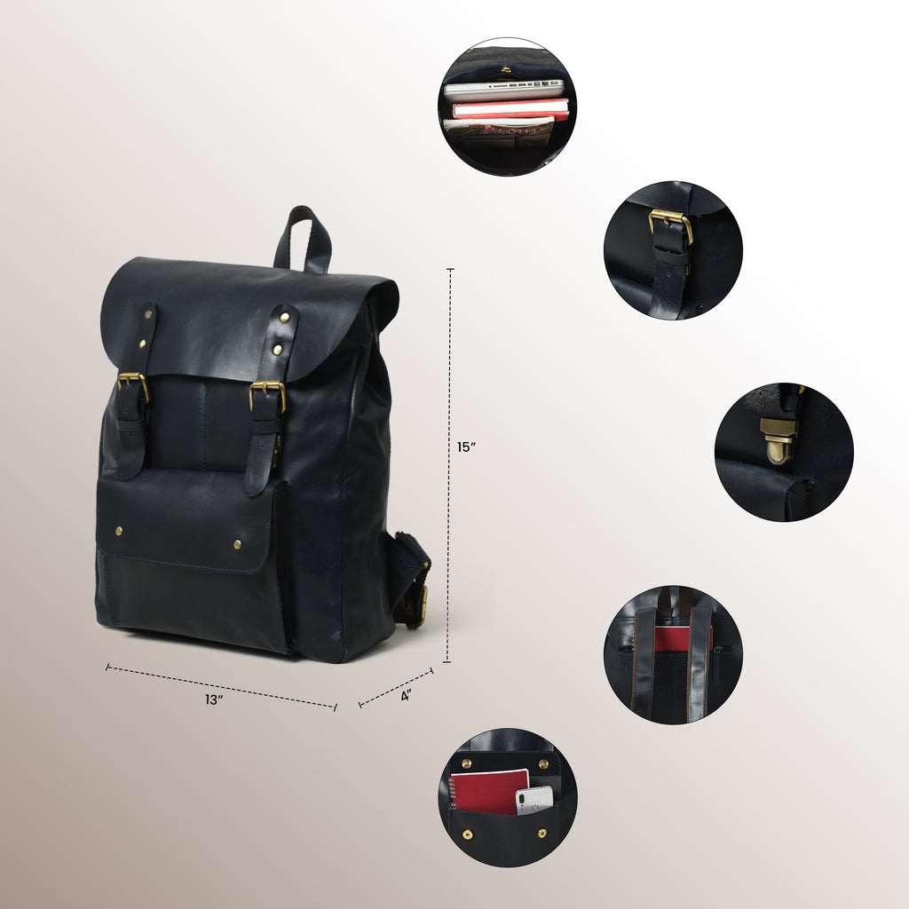 CraftShades buffalo leather Women backpack