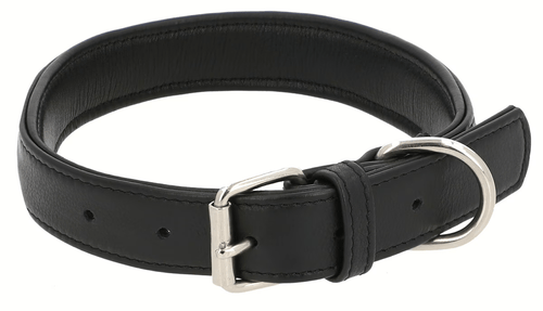 Classic Black Leather Dog Collar – Adjustable &amp; Durable