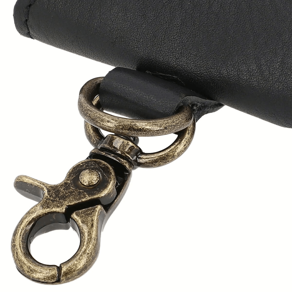 Premium Black Leather Dog Poop Bag Dispenser