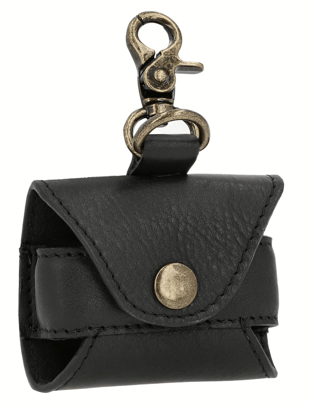 Premium Black Leather Dog Poop Bag Dispenser