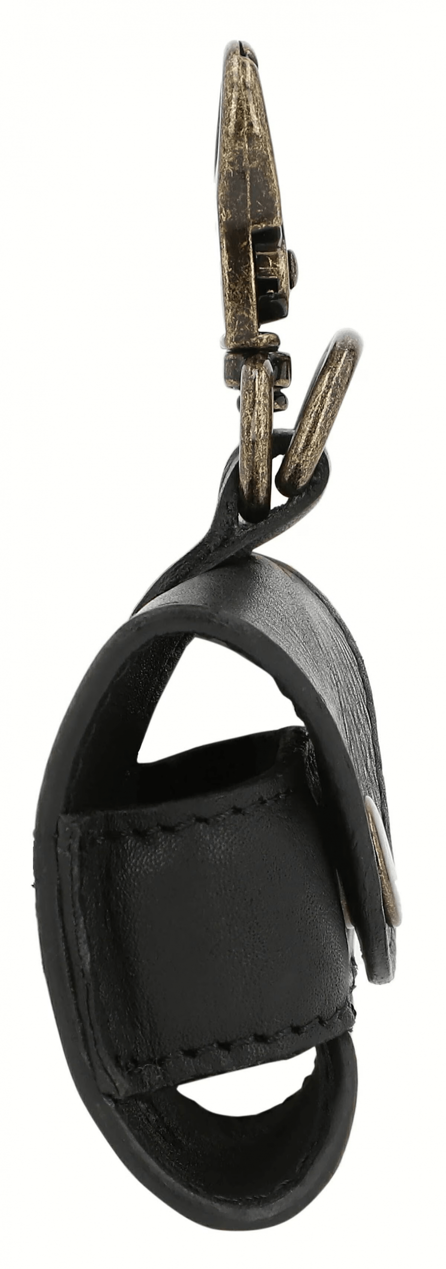 Premium Black Leather Dog Poop Bag Dispenser