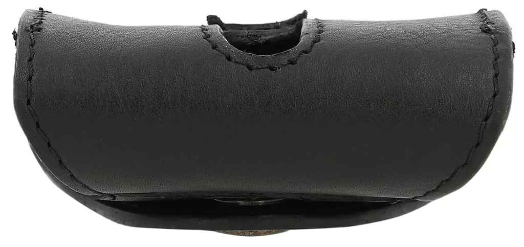 Premium Black Leather Dog Poop Bag Dispenser