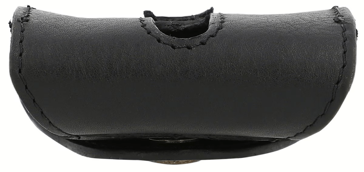 Premium Black Leather Dog Poop Bag Dispenser