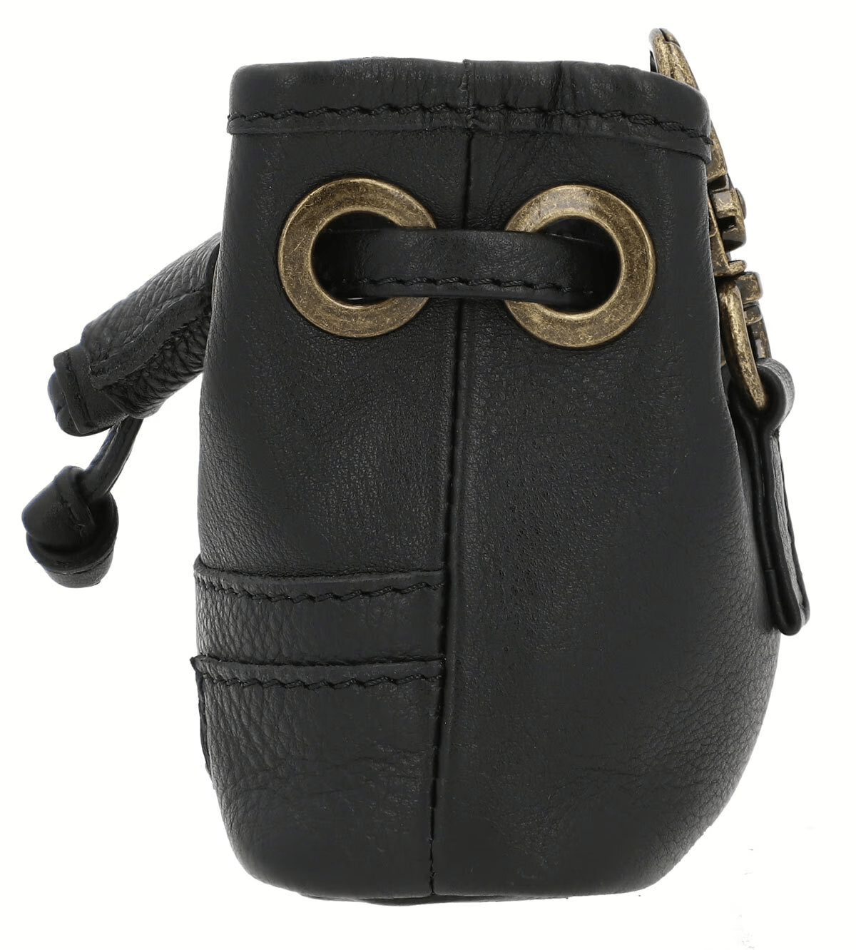 Premium Black Leather Dog Treat Bag