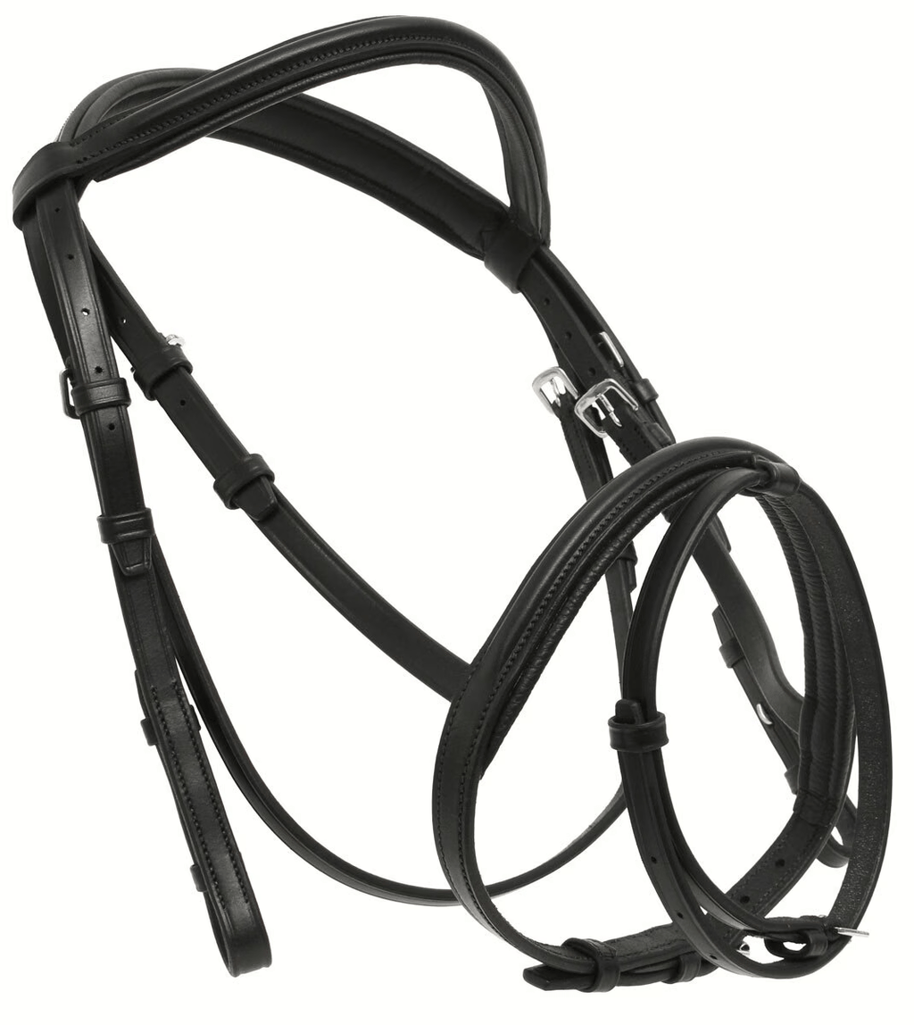 Premium Black Leather English Snaffle Bridle