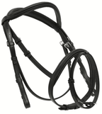 Premium Black Leather English Snaffle Bridle