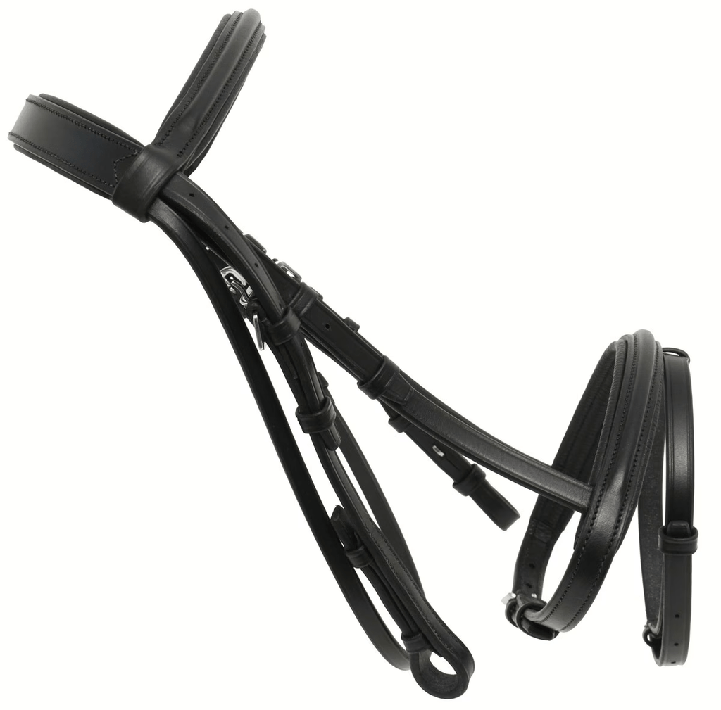Premium Black Leather English Snaffle Bridle