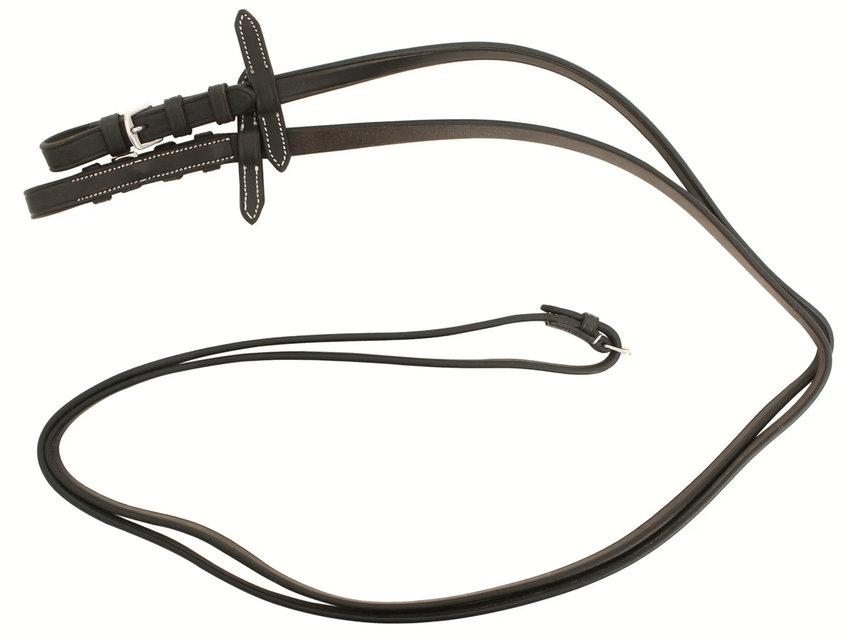 Premium Brown Leather Bridle Loop Reins