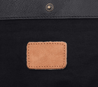 Premium Black Leather Pet Carrier Bag