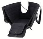 Premium Black Leather Pet Carrier Bag