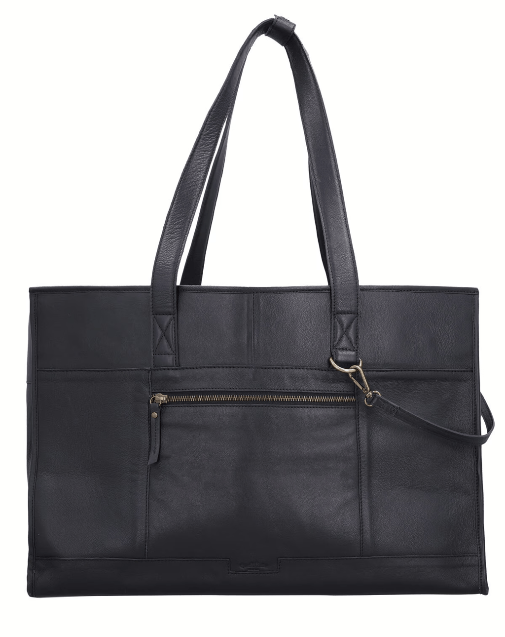Premium Black Leather Pet Carrier Bag