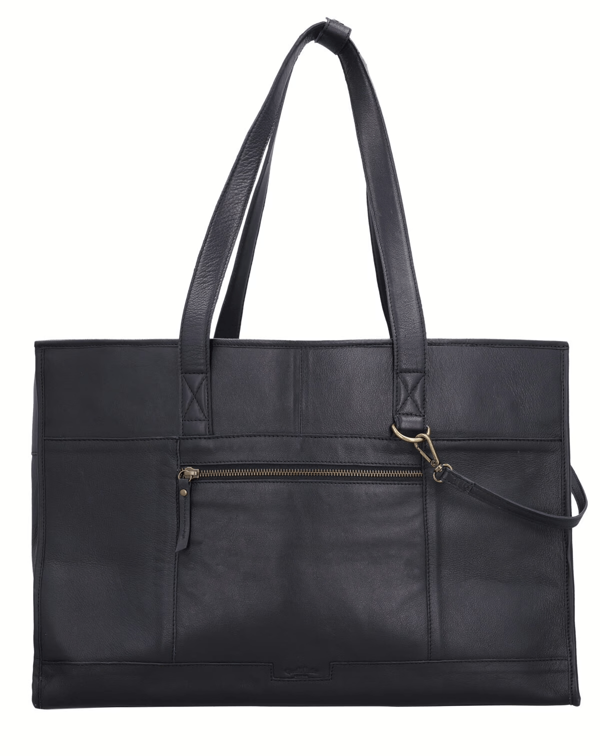 Premium Black Leather Pet Carrier Bag