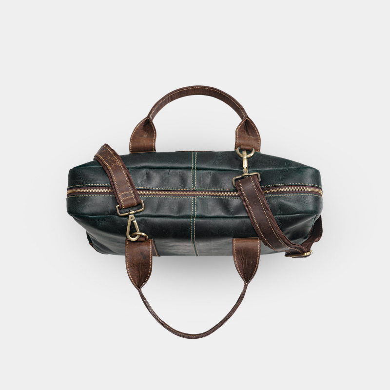 Buffalo leather Briefcase- Green bag