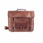 Craftshades – Single Pocket Handcrafted Vintage Leather Laptop Bag Leather Bag | 100% Genuine Leather