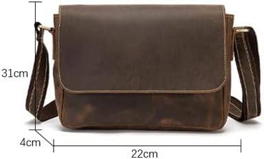 Craftshades –Thick Leather Men's Retro Travel Shoulder Bag Designer Satchel 13 Inch Laptop Bag Shoulder Bag for Men