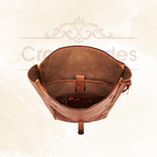 CraftShades Vintage Style Leather Backpack with Snap Buckle Closure