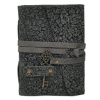 Vintage Floral Lock Leather Diary with Wrap Strap