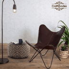 Butterfly chair brown cover Goat leather