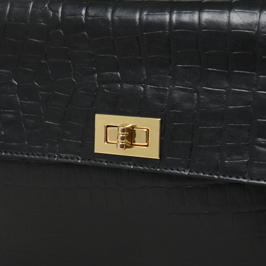 Craftshades – Handcrafted Unique Sling Buffalo Leather Bag for Women’s black
