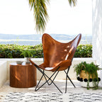 Butterfly Chair Brown chair Buffalo leather