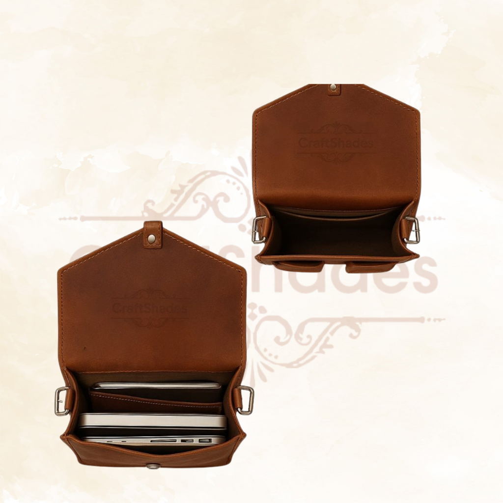 Craftshades – 11 x 15 x 3 Inch 4 Pockets Dark Brown Handcrafted Leather Backpack | 100% Genuine Leather