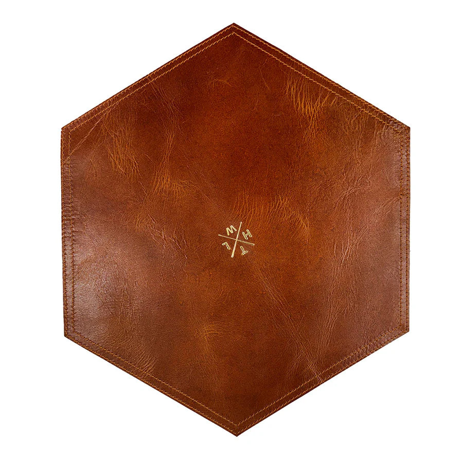 Premium Leather Hexa Placemats – Elegant Dining &amp; Office Table Protection