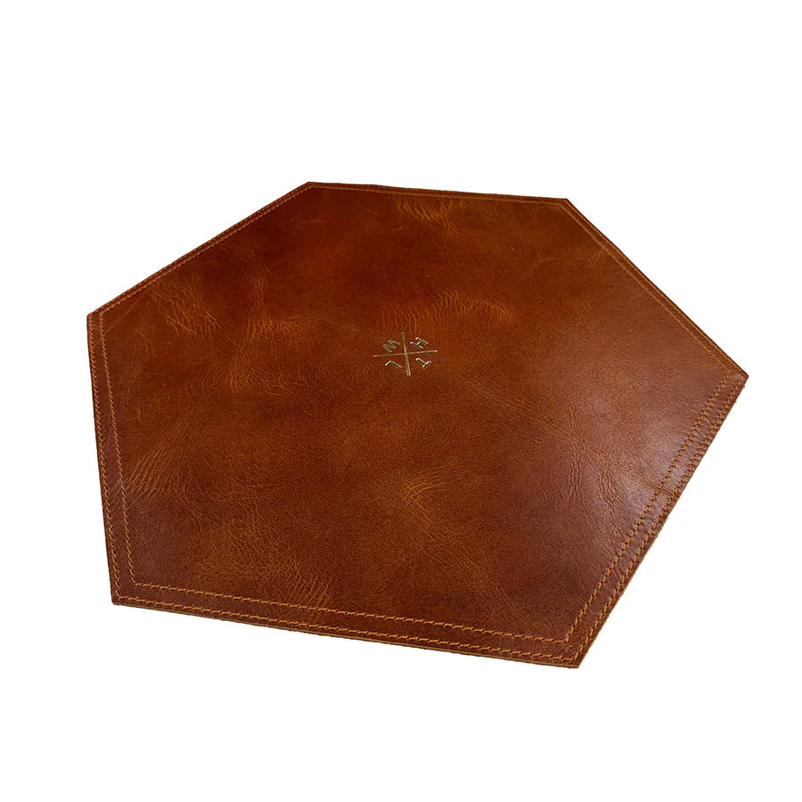 Premium Leather Hexa Placemats – Elegant Dining &amp; Office Table Protection