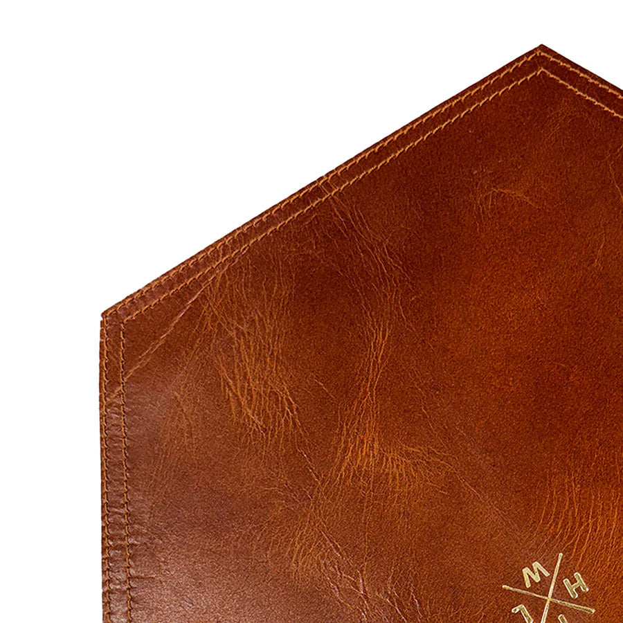 Premium Leather Hexa Placemats – Elegant Dining &amp; Office Table Protection