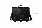 Craftshades Classic Black Goat Leather Messenger Bag