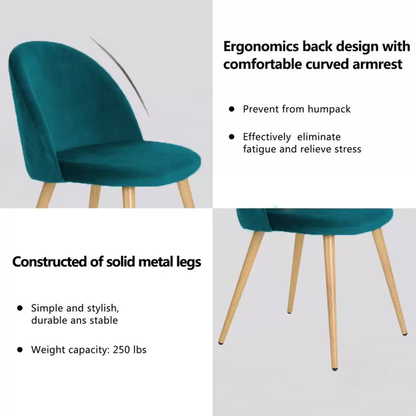 Bar Stools Modern Velvet Swivel petrol blue color