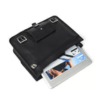 Craftshades Classic Black Goat Leather Messenger Bag