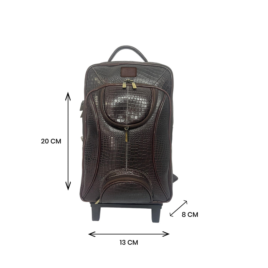 Leather Backpack For men office use with laptop compartment (Brown)