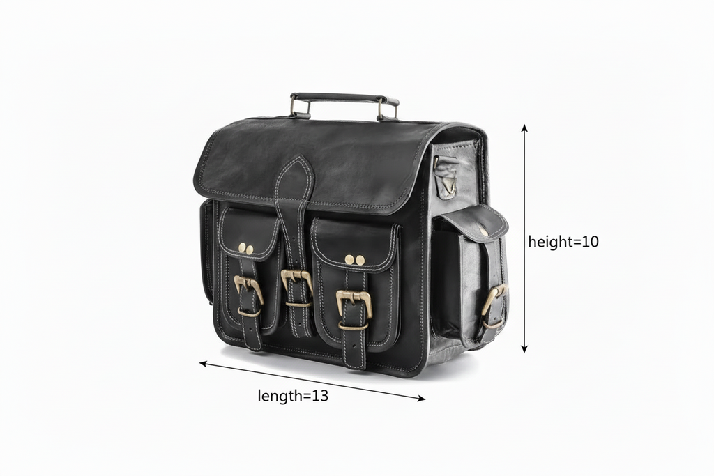 Craftshades Road Runner Black Leather Bike Bag